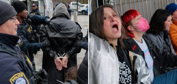 Arrests made at a protest in Washington DC