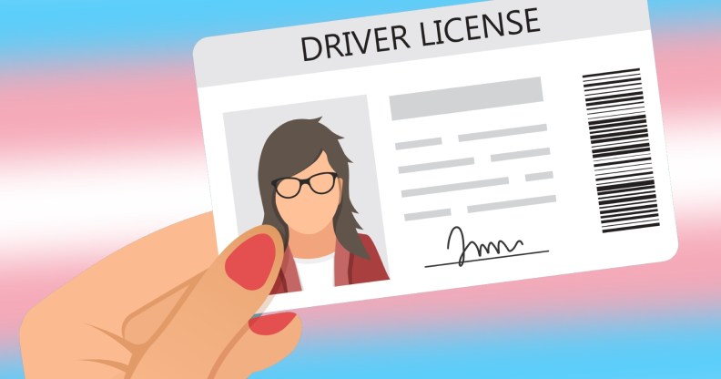 trans person driving licence