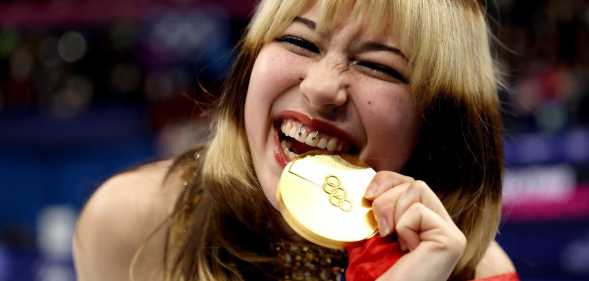 Gold medalist Alysa Liu of Team United States.