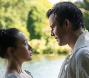 Sophie (Yerin Ha) and Benedict Bridgerton (Luke Thompson)