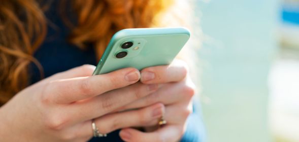 A woman on her phone.