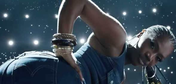 Doechii rocking her Levi's in its ‘Backstory’ Super Bowl film.