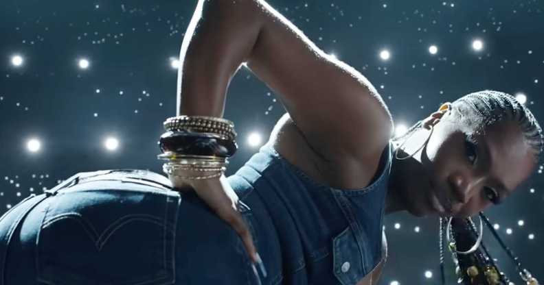 Doechii rocking her Levi's in its ‘Backstory’ Super Bowl film.