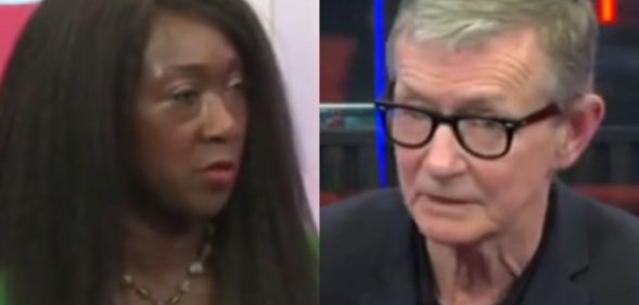GB News host Nana Akua (left) spoke with Steve Harrison (right) on the channel's issues with advertisers.