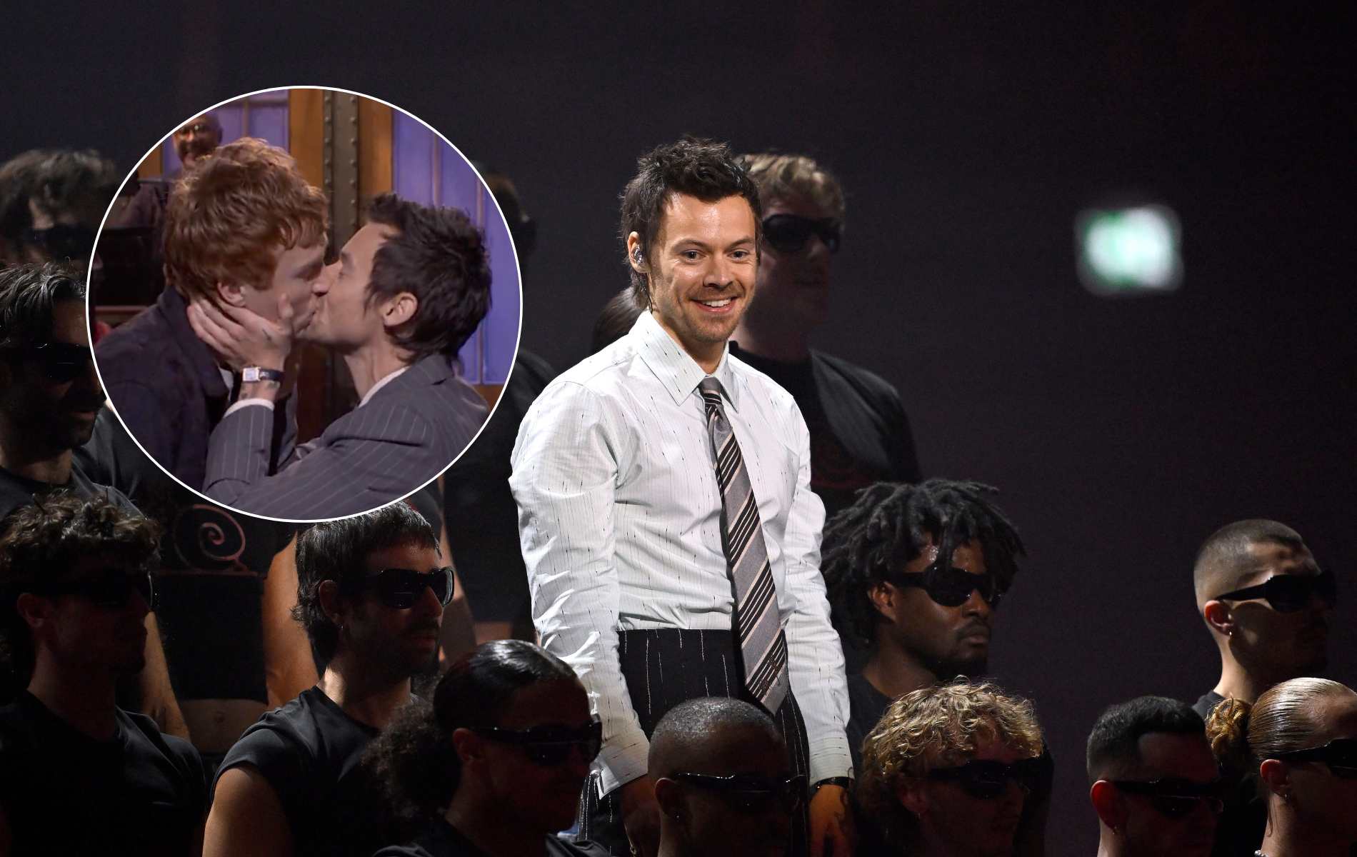 Harry Styles hits back at ‘queerbaiting’ claims again with SNL kiss