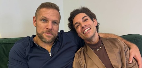 James Haskell with his arm around Tom Read Wilson