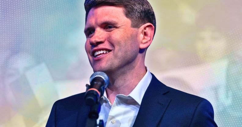 An edited image of James Talarico.