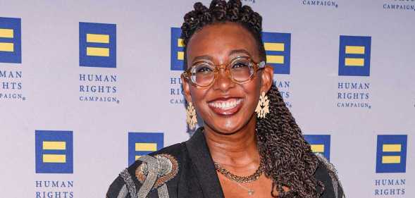 Kelley Robinson attends the Human Rights Campaign 2026 Greater New York Dinner at Marriott Marquis Times Square on February 07, 2026 in New York City.