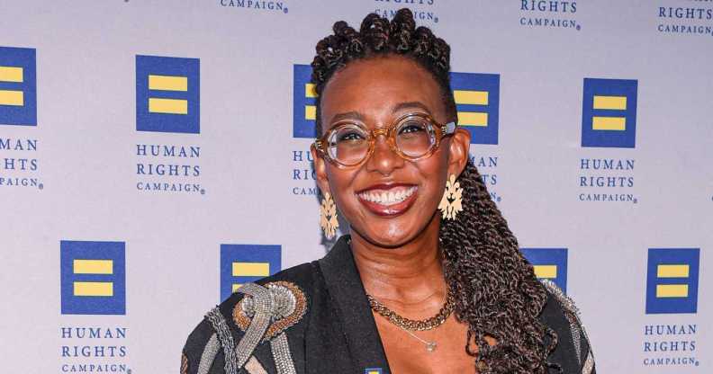 Kelley Robinson attends the Human Rights Campaign 2026 Greater New York Dinner at Marriott Marquis Times Square on February 07, 2026 in New York City.