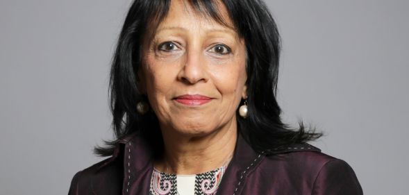 Baroness Kishwer Falkner's official House of Lords portrait.