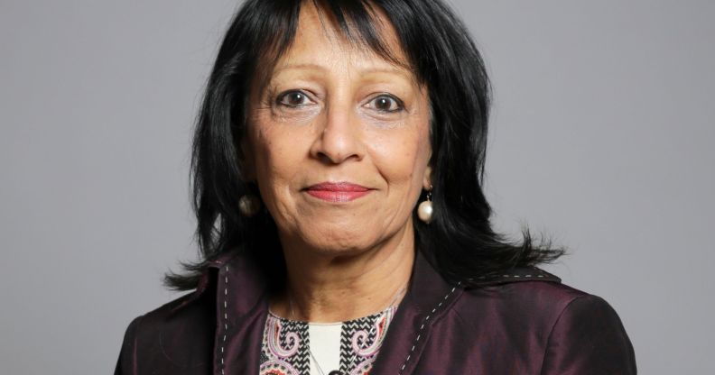 Baroness Kishwer Falkner's official House of Lords portrait.