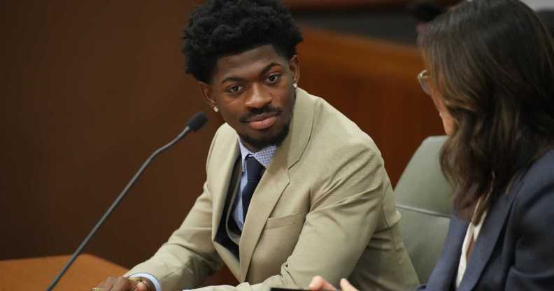 Grammy-winning musician Lil Nas X, whose legal name is Montero Hill, appears in court for a preliminary hearing on four felony charges at Los Angeles Superior Court.