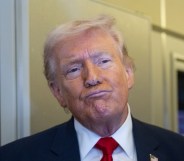 President Donald Trump in a suit