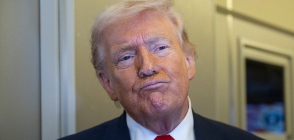 President Donald Trump in a suit