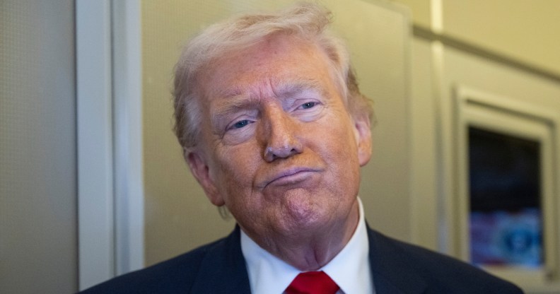 President Donald Trump in a suit