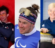 Michael O’Hearn, Jake Adicoff and Jo Butterfield are part of Team LGBTQ+ at the Paralympic Winter Games.