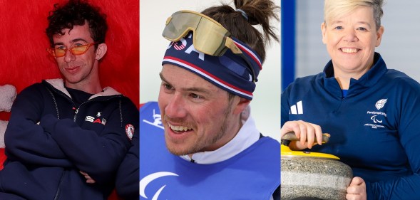 Michael O’Hearn, Jake Adicoff and Jo Butterfield are part of Team LGBTQ+ at the Paralympic Winter Games.