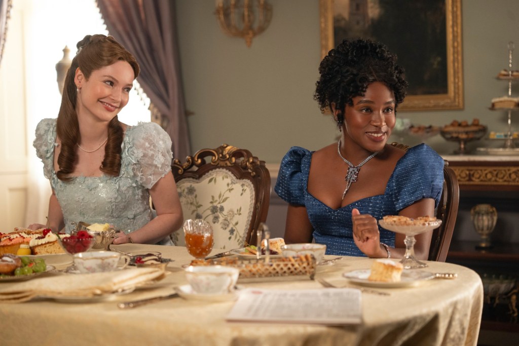 Hannah Dodd as Francesca Bridgerton, Masali Baduza as Michaela 