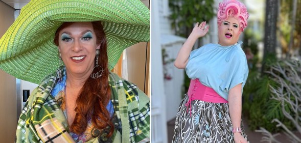 Drag queens Dixie Longate and Miss Bouvèé