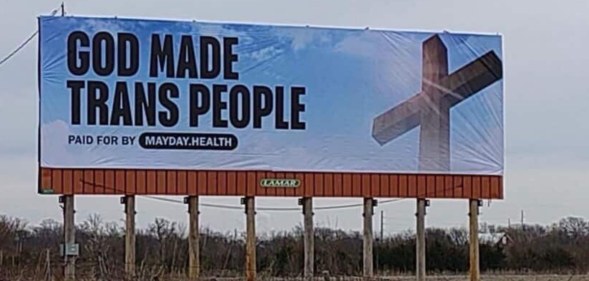 'God made trans people' billboards have been displayed in Kansas