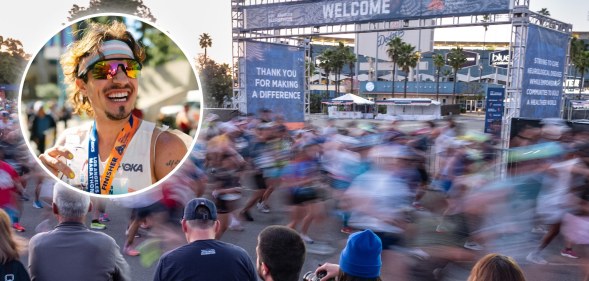 Los Angeles Marathon runner Cal Calamia