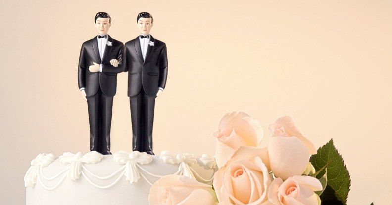 Same-sex wedding cake