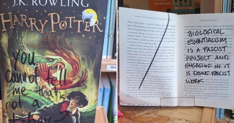 Vandalised Harry Potter book