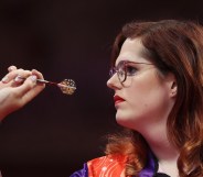 Noa-Lynn van Leuven of the Netherlands throws during the Quarter-Final match