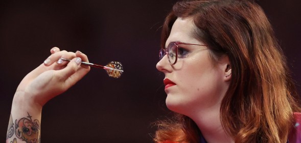 Noa-Lynn van Leuven of the Netherlands throws during the Quarter-Final match