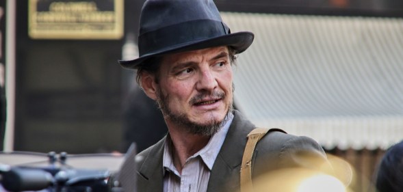 Pedro Pascal filming for De Noche