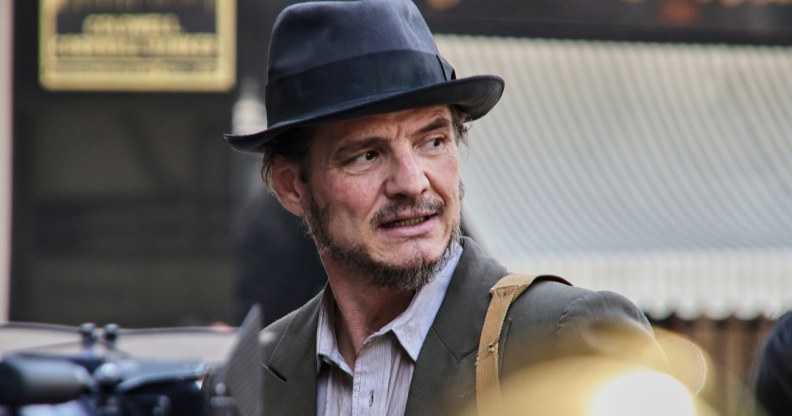 Pedro Pascal filming for De Noche