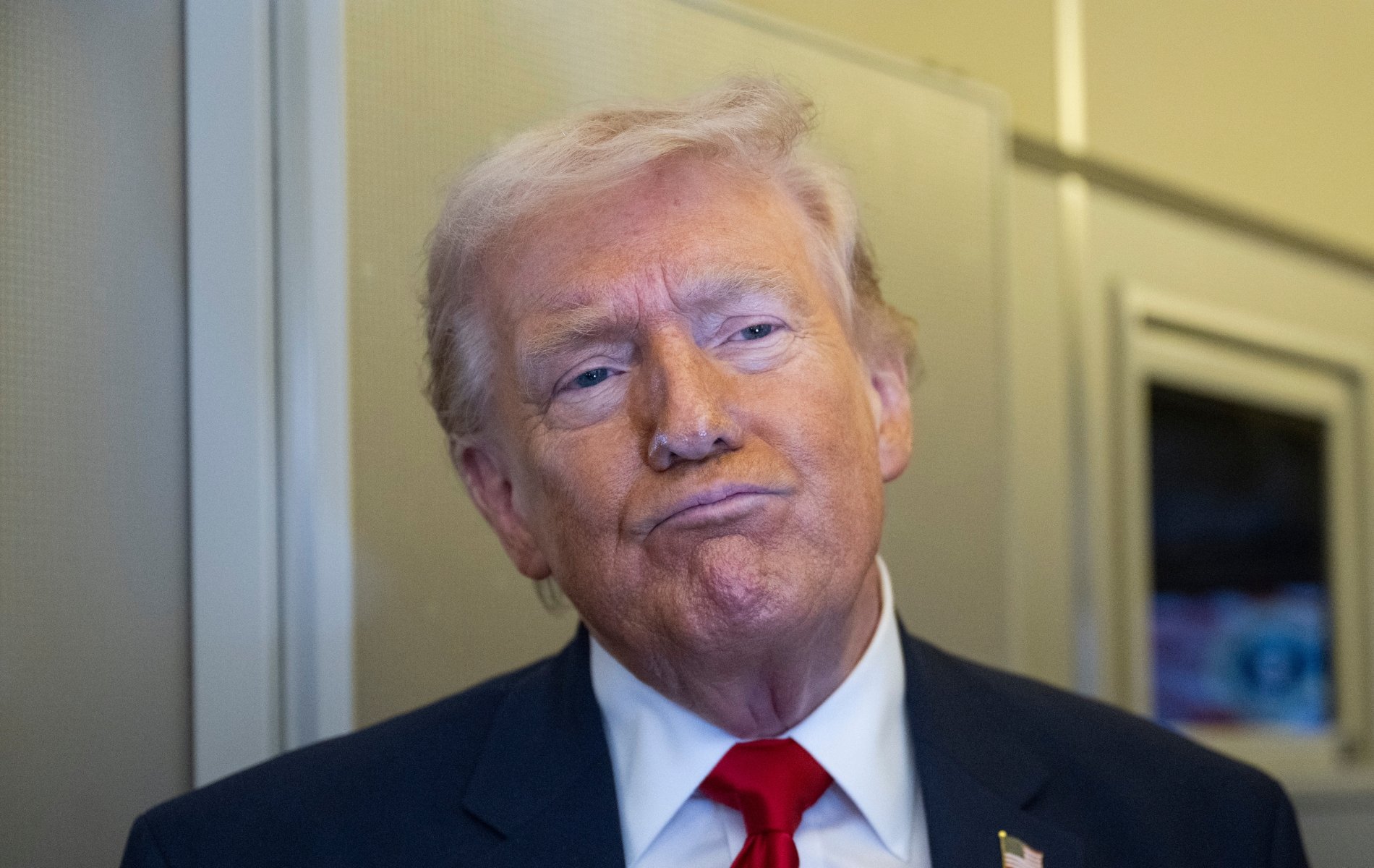 President Donald Trump in a suit