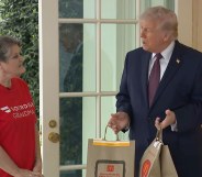 Trump received a DoorDash delivery at the White House