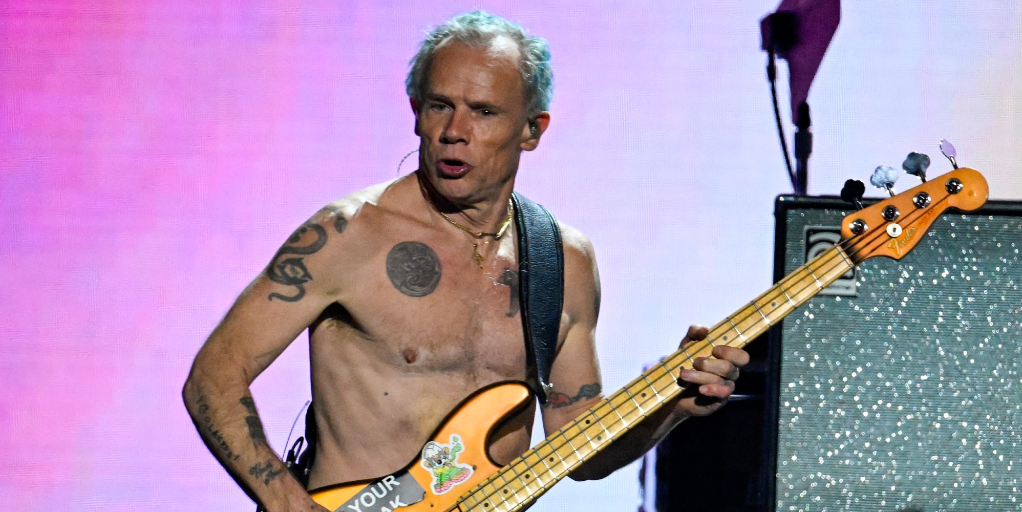 Red Hot Chili Peppers' Flea says 'it's great to be gay' before clarifying