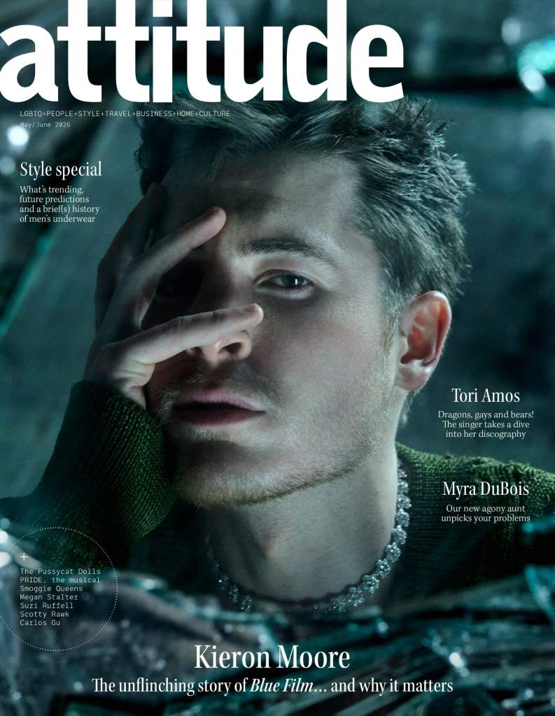 Kieron Moore on the cover of Attitude May/June