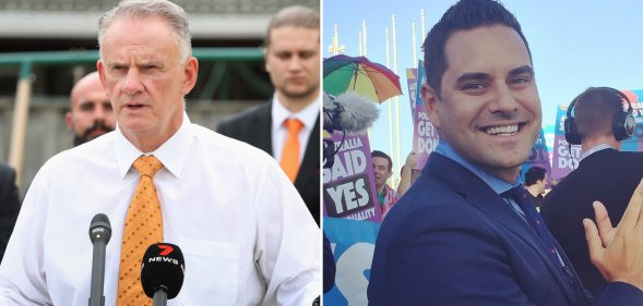 Mark Latham (right) and Alex Greenwich (right)