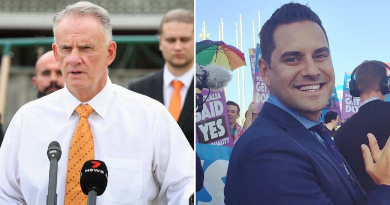 Mark Latham (right) and Alex Greenwich (right)