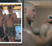 Miles Heizer and Angus O'Brien appeared together in 'Boots'