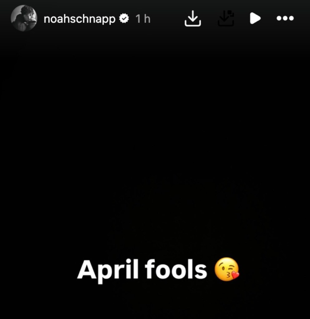Noah Schnapp revealed it was all a prank 