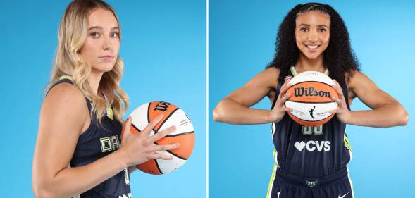 Paige Bueckers and Azzi Fudd play for the Dallas Wings in the WNBA