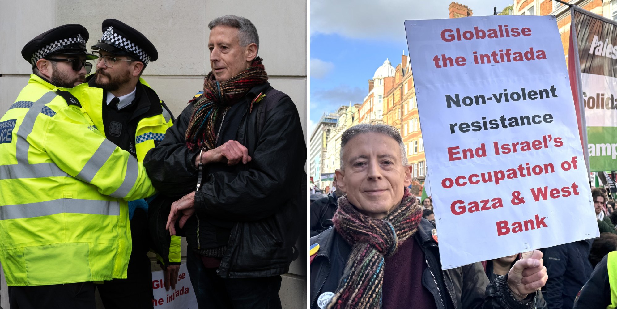 Police drop 'globalise the intifada' case against Peter Tatchell