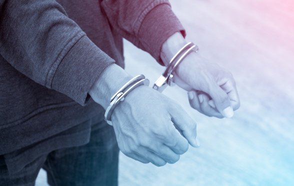 person with handcuffs