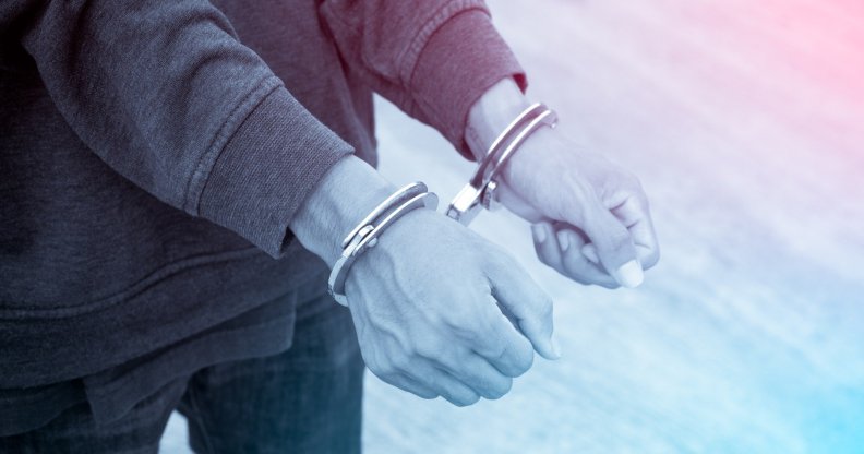 person with handcuffs