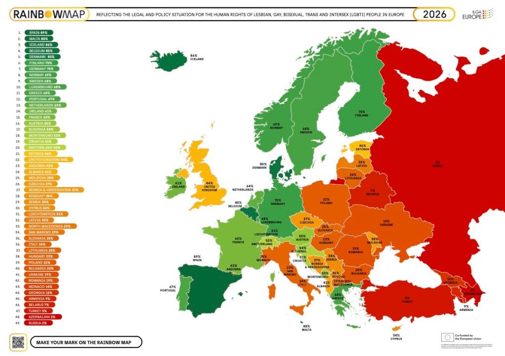 The 2026 Rainbow Map of Europe 