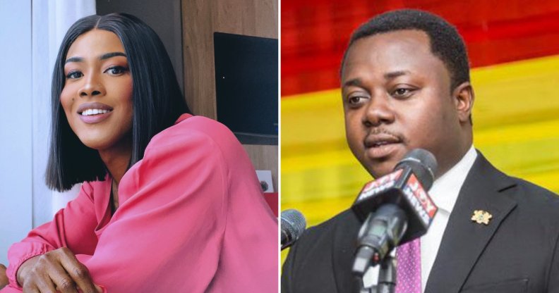 Angel Maxine and MP John Ntim Fordjour