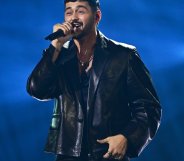 VIENNA, AUSTRIA - MAY 12: Noam Bettan representing Israel performs during the first semi-final of the Eurovision Song Contest 2026 at Wiener Stadthalle on May 12, 2026 in Vienna, Austria. (Photo by C