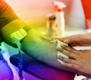 gay man donating blood