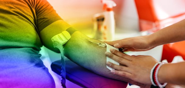 gay man donating blood