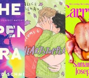 Boook covers of The Open Era, Heartstopper and Carrying