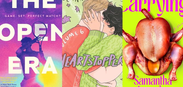 Boook covers of The Open Era, Heartstopper and Carrying
